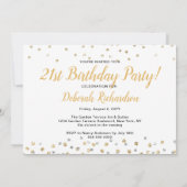 Invitation Gold Silver Confetti Photo Collage 21e anniversair (Dos)