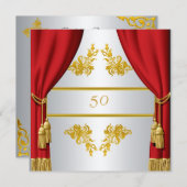 Invitation Gold Silver rideau rouge Annive Annive (Devant / Derrière)