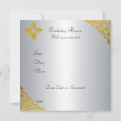 Invitation Gold Silver rideau rouge Annive Annive (Dos)