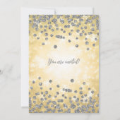 Invitation Gold Silver Winter ONEDERLAND 1er anniversaire (Dos)