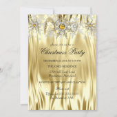 Invitation Gold Silver Winter Wonderland Christmas Party (Devant)