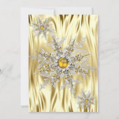 Invitation Gold Silver Winter Wonderland Christmas Party (Dos)