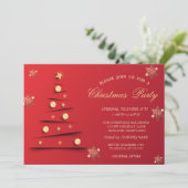 Invitation Gold Snowflakes, Christmas Tree Balls Company (Debout devant)