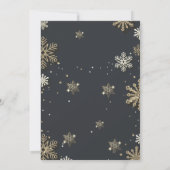 Invitation Gold Snowflakes, Gold Ball Dark Company (Dos)