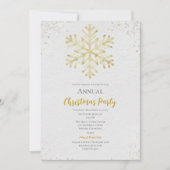 Invitation Gold Snowflon fête Noël (Devant)