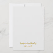 Invitation Gold Snowflon fête Noël (Dos)