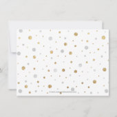 Invitation Gold Sparkle Confetti 50e anniversaire fête (Dos)