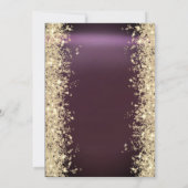 Invitation Gold Sparkle Diamonds Bourgogne 60e anniversaire (Dos)