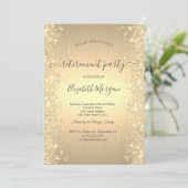 Invitation Gold Sparkle Diamonds Gold Retraite Party (Debout devant)