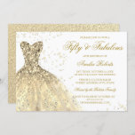 Invitation Gold Sparkle Dress Fabulous 50th Birthday Party<br><div class="desc">Gold Sparkle Dress Fabulous 50th Birthday Party InvitationPlus d'options de couleurs dans le Little Bayleigh Store!</div>
