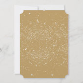 Invitation Gold Sparkle Noel Mariage Enregistrer la date (Dos)