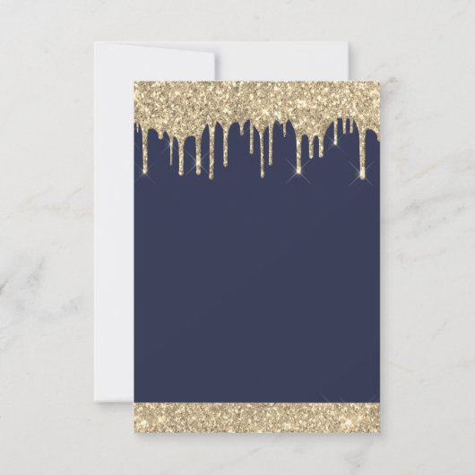 Invitation Gold Sparkle Parties scintillant 13e Treize Annive (Dos)