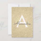 Invitation Gold Sparkle Parties scintillant 50e anniversaire (Devant)