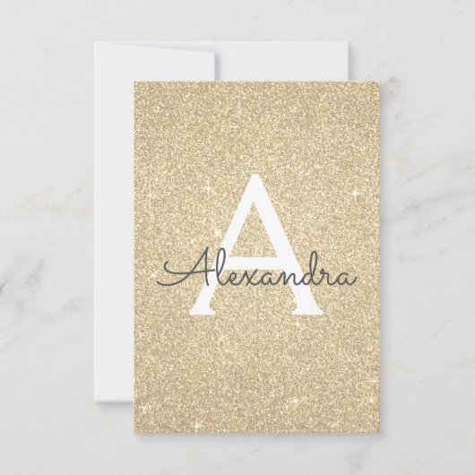 Invitation Gold Sparkle Parties scintillant 50e anniversaire (Devant)
