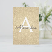 Invitation Gold Sparkle Parties scintillant 50e anniversaire (Debout devant)