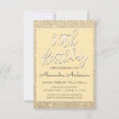 Invitation Gold Sparkle Parties scintillant 50e anniversaire (Dos)