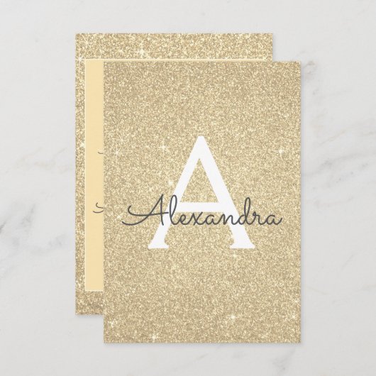 Invitation Gold Sparkle Parties scintillant 50e anniversaire (Devant / Derrière)