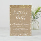 Invitation Gold Sparkle Parties scintillant éclaire n'importe (Debout devant)