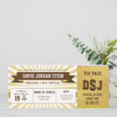 Invitation Gold Sports Thème Bar Mitzvah Design (Debout devant)