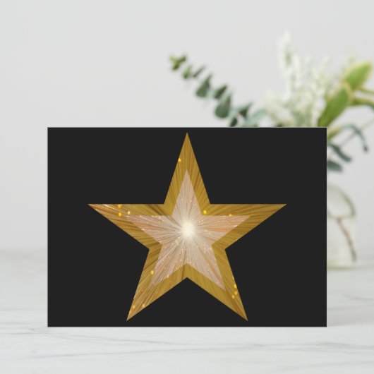 Invitation Gold Star noir (Debout devant)