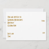 Invitation Gold Star 'VIP PASS' horizontal recto blanc (Dos)