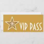 Invitation Gold Star 'VIP PASS' or long (Devant)