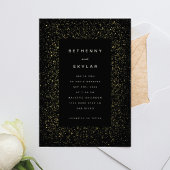 Invitation Gold Starry Night Foil