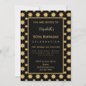 Invitation Gold Stars 50th Birthday  (Devant)