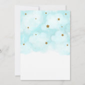 Invitation Gold Stars & Blue Sky Clouds Baby shower Twins (Dos)