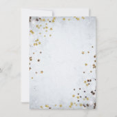 Invitation Gold Stars Élégante fête de Noël (Dos)