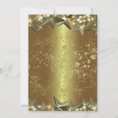 Invitation Gold Stars Parties scintillant et lumières Sweet 1 (Dos)