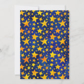 Invitation Gold Stars sur la Marine Blue Graduation Party (Dos)