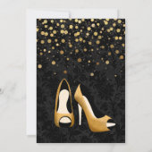 Invitation Gold Stepping dans 50 fête d'anniversaire (Dos)