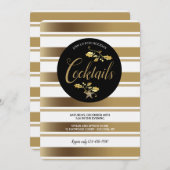 Invitation Gold Stripes (Devant / Derrière)