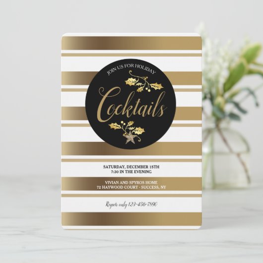Invitation Gold Stripes (Debout devant)