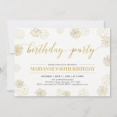 Invitation Gold Stylish Modern 50e, 60e fête d'anniversaire (Devant)