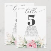 Invitation Gold Succulents Végétation Rose Floral Numéro de t (Devant / Derrière)