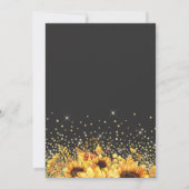 Invitation Gold Sunflowers fête d'anniversaire (Dos)