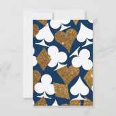 Invitation Gold sur Navy Blue Las Vegas Info Mariage Insérer (Dos)