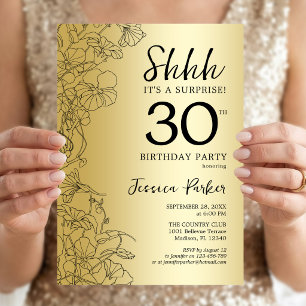 Invitation Gold Surprise 30e anniversaire