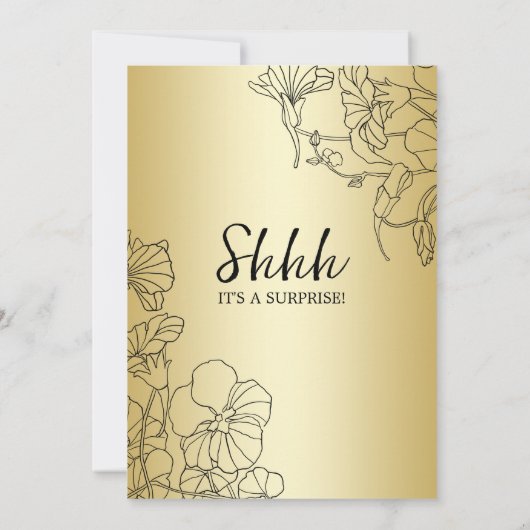 Invitation Gold Surprise 80e anniversaire (Dos)