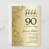 Invitation Gold Surprise 90e anniversaire (Devant)