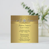 Invitation Gold Sweet 16 fête d'anniversaire (Debout devant)