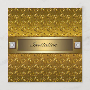 Invitation Gold Swirls Gold All Occasion Party Modèle