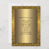 Invitation Gold Swirls Gold All Occasion Party Modèle (Dos)