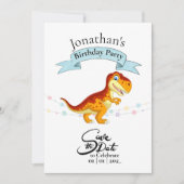 Invitation Gold T Rex, Joyeux garçon d'anniversaire (Devant)