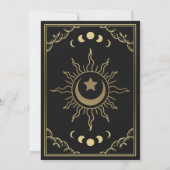 Invitation Gold Tarot Witchy Sweet 16 fête d'anniversaire (Dos)