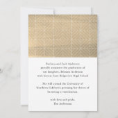 Invitation Gold Tassel & Cap 2 Photo Graduation Announcement (Dos)