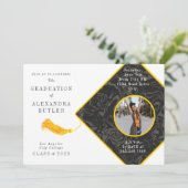 Invitation Gold Tassel Class of 2023 Photo Script Graduation (Debout devant)