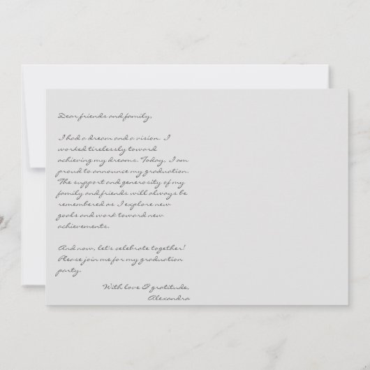 Invitation Gold Tassel Class of 2023 Photo Script Graduation (Dos)